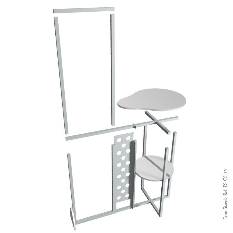 Stand portátil con counter y backing dual