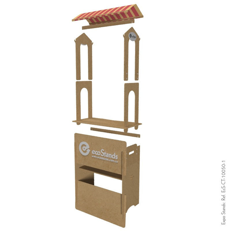 Counter eco amigable con techo