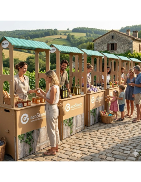 Eco-friendly counter with roof