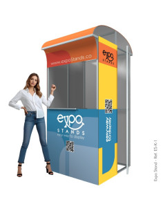 Caseta o Kiosco portátil de 1 x 1 mts