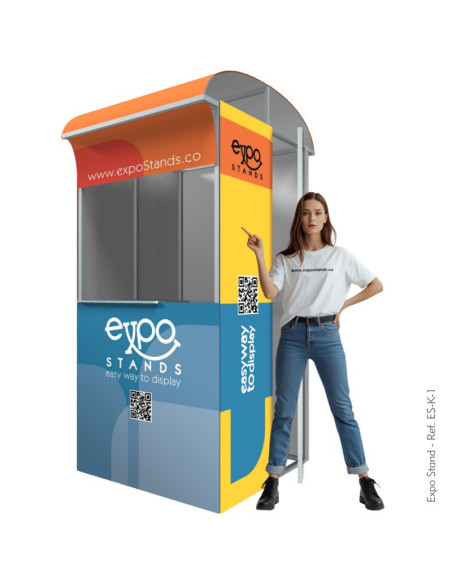 Caseta o Kiosco portátil de 1 x 1 mts