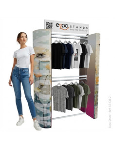Ganchera rack portátil para prendas de vestir