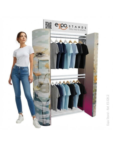 Ganchera rack portátil para prendas de vestir