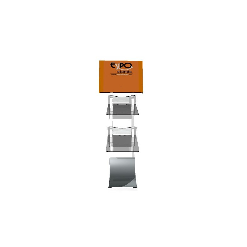 ExpoStands - Porta Brochure con cenefa.