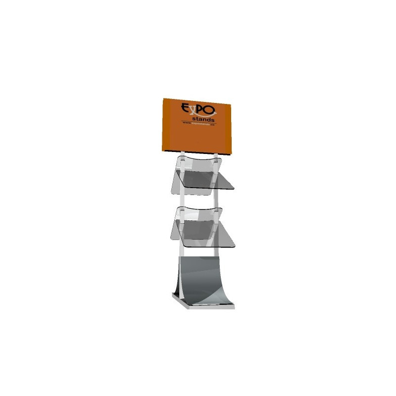 ExpoStands - Porta Brochure con cenefa.