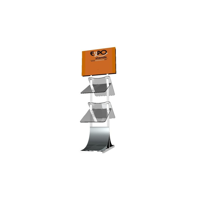 ExpoStands - Porta Brochure con cenefa.