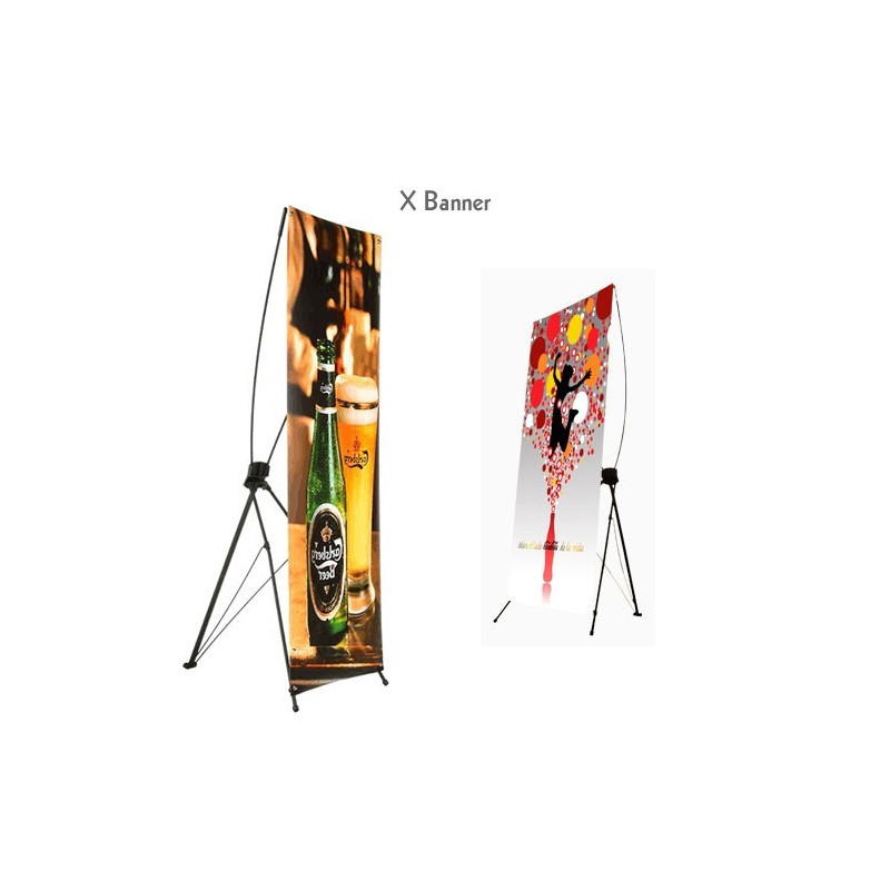 Banner en "X" de 2x1 mts