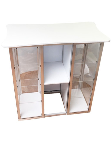 ExpoStands - Counter con vitrina lateral doble 100 x 50 cm