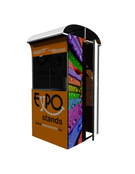 Caseta o Kiosco portátil de 1 x 1 mts