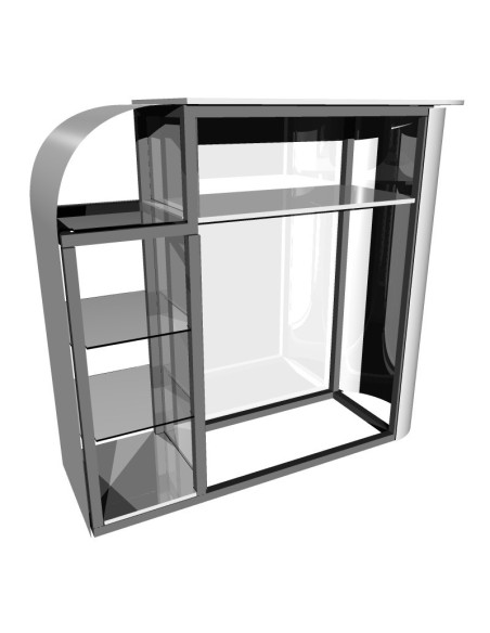 Counter de 90x40 cm con repisa lateral
