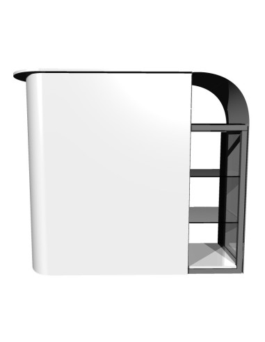 Counter de 90x40 cm con repisa lateral