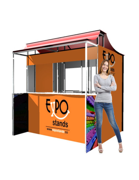 Caseta o Kiosco portátil de 2 x 2 mts
