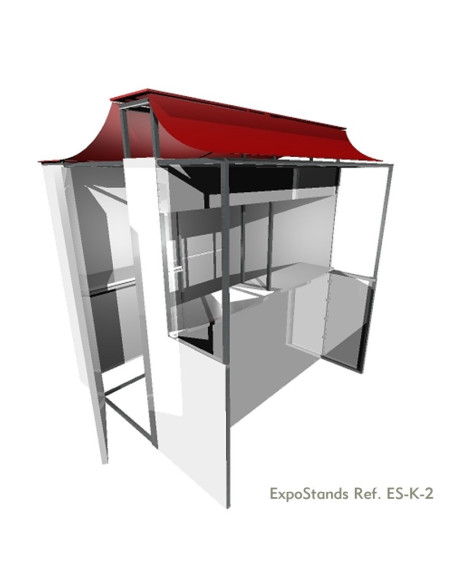 Caseta o Kiosco portátil de 2 x 2 mts