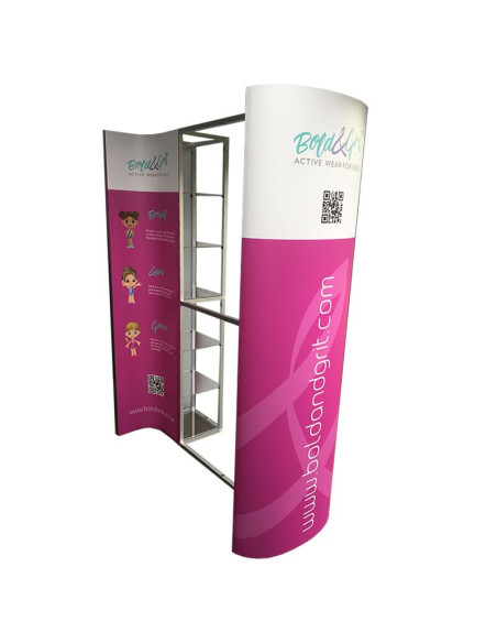 ExpoStands - Ganchera para prendas de vestir y exhibidor con repisa.