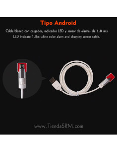 10 cables para alarma con cargador Android