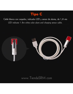 10 cables para alarma con cargador C