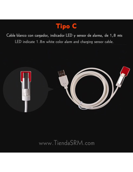 10 cables para alarma con cargador C