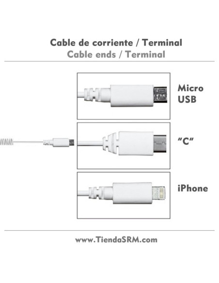 10 cables para alarma con cargador Apple (iPhone, iPad)