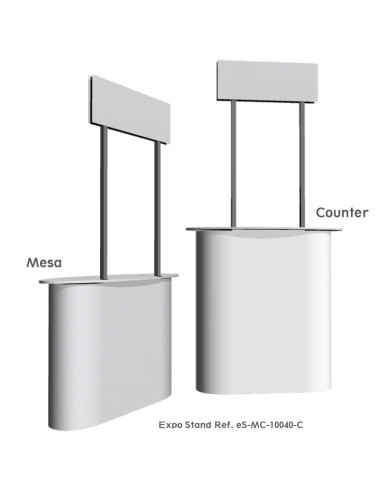 ExpoStands - Mesa o Counter de 100x40 cm con Cenefa