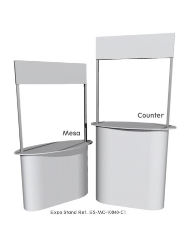 Mesa o Counter ovalado con cenefa