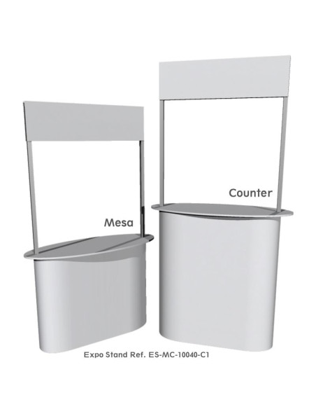 Mesa o Counter ovalado con cenefa