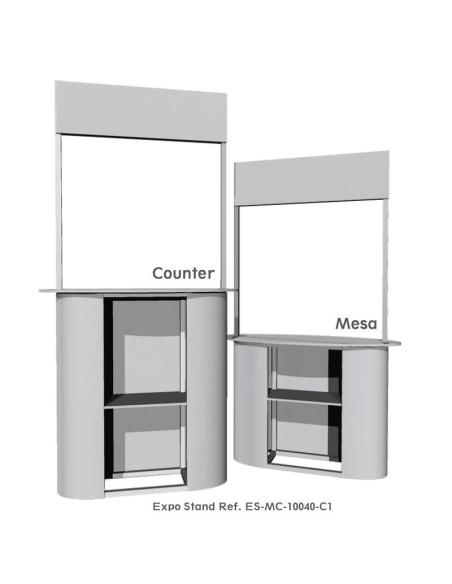 Mesa o Counter ovalado con cenefa