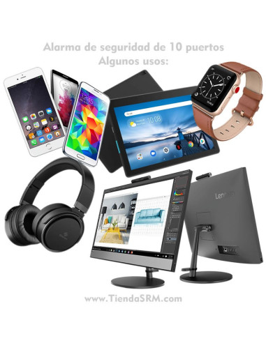 Alarma de seguridad para exhibición de 10 productos.