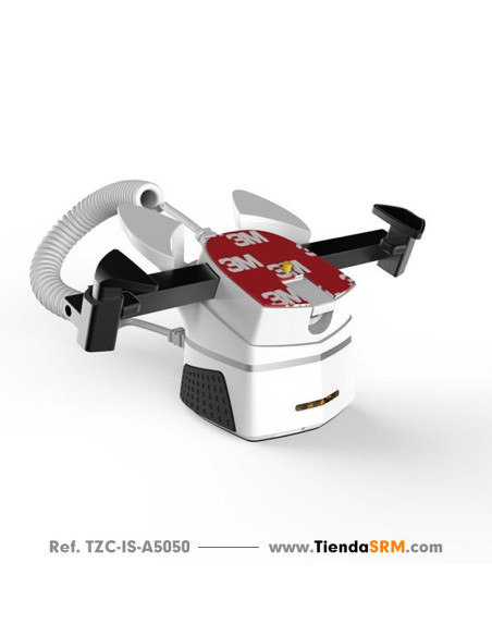 Alarma con soporte y pinza de seguridad para tabletas.