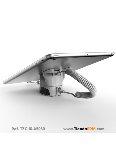 Alarma con soporte y pinza de seguridad para tabletas.