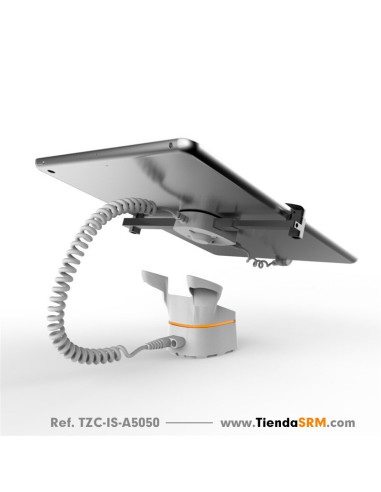 Alarma con soporte y pinza de seguridad para tabletas.