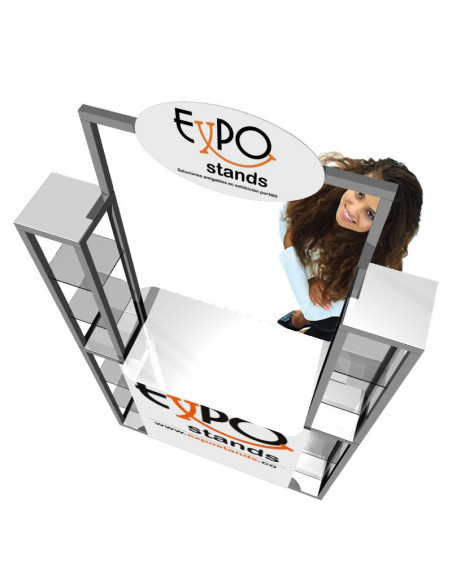 Combi Stand Ref. ES-CS-21 Counter con repisa doble