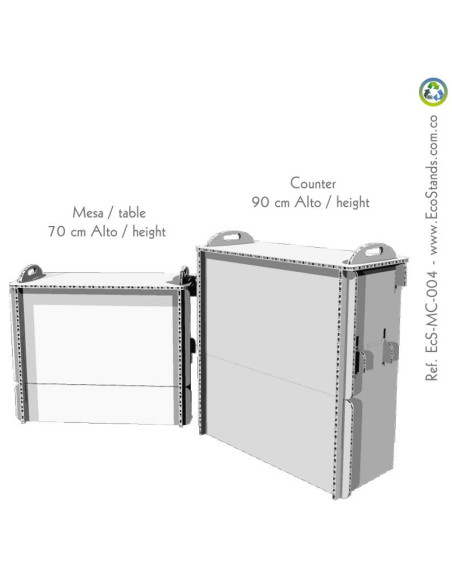 Mesa y counter de cartón Eco Stand 100x45