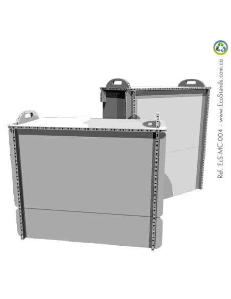Mesa y counter de cartón Eco Stand 100x45