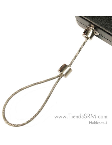 Cable con guaya de seguridad retráctil ajustable.