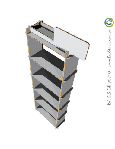 Repisa en Cartón 210 x 70 x 28