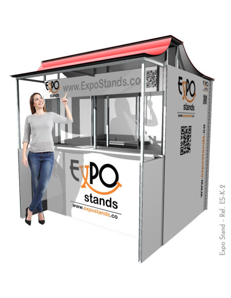 Caseta o Kiosco portátil de 2 x 2 mts