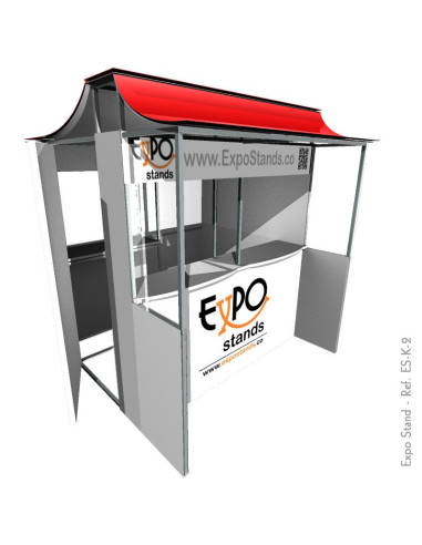 Caseta o Kiosco portátil de 2 x 2 mts