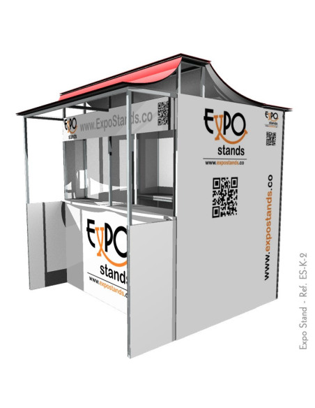 Caseta o Kiosco portátil de 2 x 2 mts