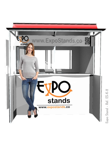 Caseta o Kiosco portátil de 2 x 2 mts