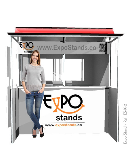 Caseta o Kiosco portátil de 2 x 2 mts