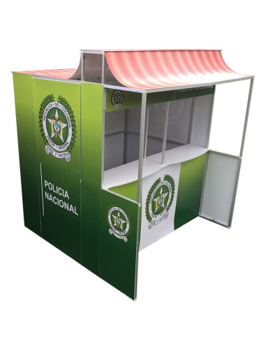 Caseta o Kiosco portátil de 2 x 2 mts