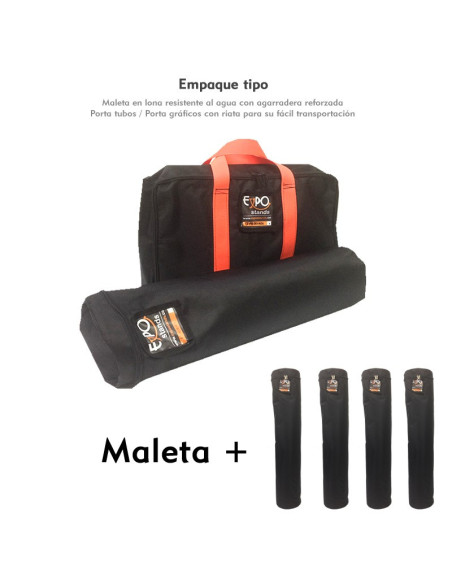 Caseta o Kiosco portátil de 2 x 2 mts