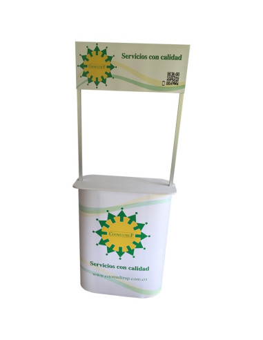 ExpoStands - Mesa o Counter de 80x30 cm opción cenefa