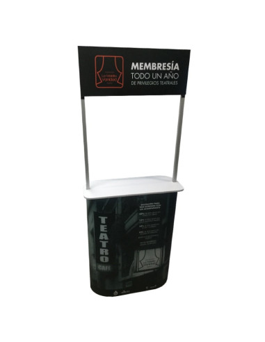 ExpoStands - Mesa o Counter de 80x30 cm opción cenefa