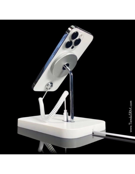 Alarmas antirrobo display para iPhone, con carga inhalámbrica