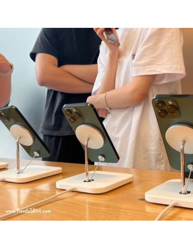 Alarmas antirrobo display para iPhone, con carga inhalámbrica