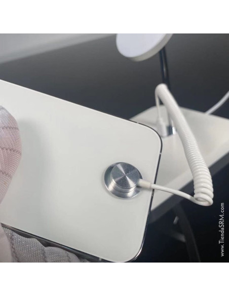 Alarmas antirrobo display para iPhone, con carga inhalámbrica