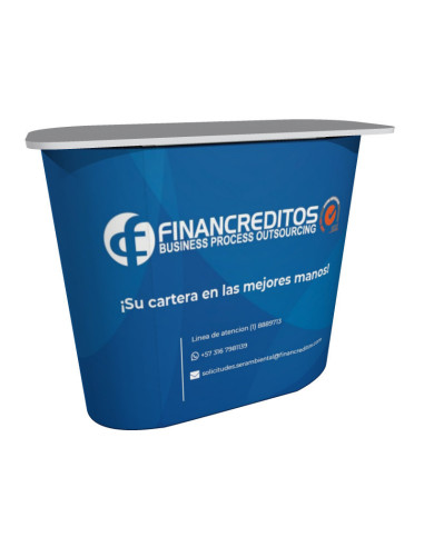 ExpoStands - Mesa o Counter de 80x30 cm opción cenefa