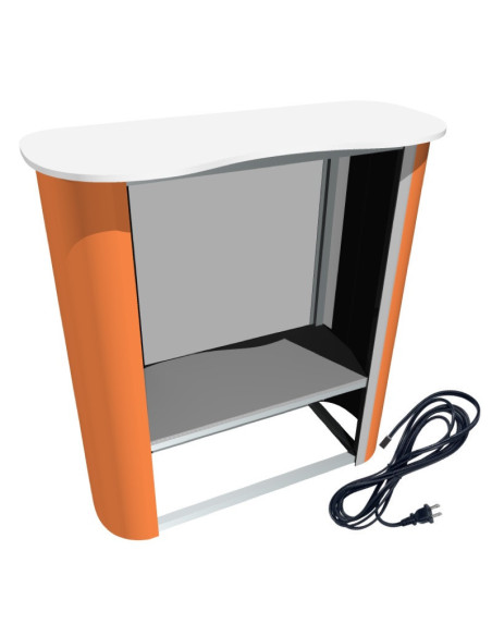 Counter retro iluminado / backlit de 90x40 cm