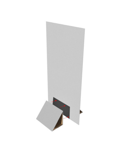 Backing publicitario de cartón con soporte triangular 100x200 cm